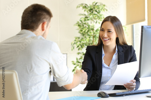 Cuadros en Lienzo Successful job interview