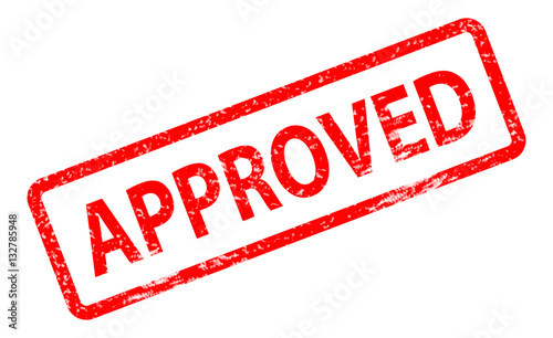 approved stamp on white background. approved stamp sign. Stock Photo