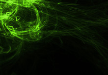 Green Fractal Glowing Background