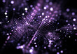 canvas print picture - purple sparkle and bokeh background