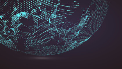 World map point, line, composition, representing the global, Global network connection,international meaning.