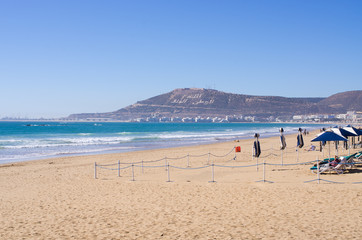 Sticker - Beach of Agadir, Morocco