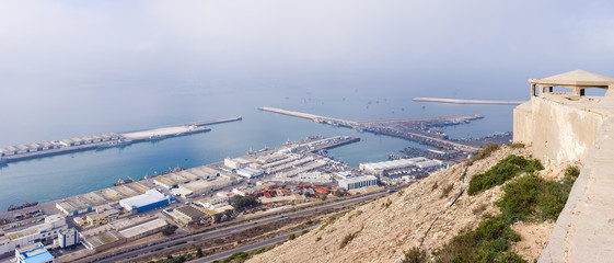 Canvas Print - Port of Agadir seen from above, Morocco