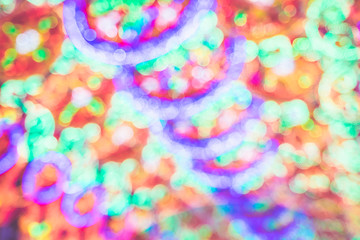 Poster - Blurred background, Abstract colorful bokeh light shape.