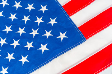 Wall Mural - Closeup of American flag .