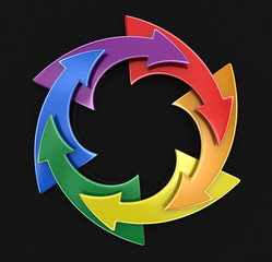 Poster - Color Circular Graph. Image with clipping path
