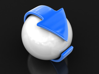 Poster - Arrows around sphere. Image with clipping path