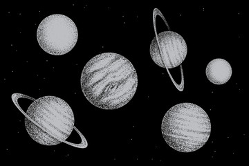 Wall Mural - collection of solar system planets