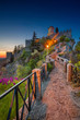 San Marino. Image of castle in San Marino during sunset.