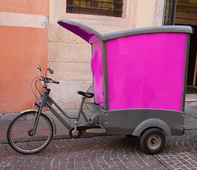 Wall Mural - vehicle with pedals type bicycle of a Express courier