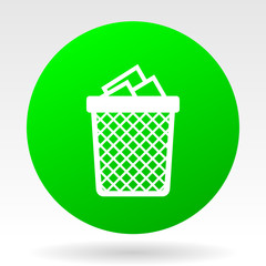 Leinwandbilder - Trash can vector icon.