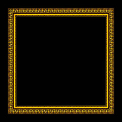 Wall Mural - antique frame Isolated on black background