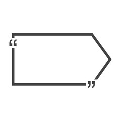 Fototapete - Quote bubble blank templates. Empty business card, paper sheet, information, text. Print design Vector illustration