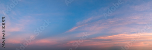 Vibrant panoramic sky on twilight time. Poster Mural XXL