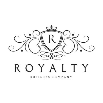 Royalty logo. Easy to change color, size and text