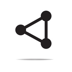 Poster - network connection structure on white background.  network conne
