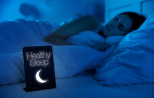 Girl Healthy Sleeping In Bed At Night
