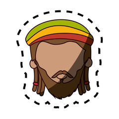 Poster - jamaican man character icon vector illustration design