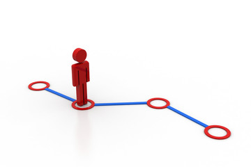 3d man in a network