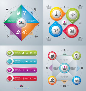 Template modern info graphic design for business, marketing, creative, web and graphics concept. Info-graphic inspire to drive your business project. Vector illustration. 