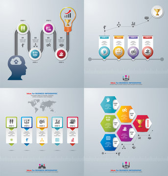 Template modern info graphic design for business, marketing, creative, web and graphics concept. Info-graphic inspire to drive your business project. Vector illustration. 