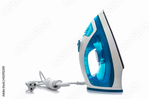 Cuadros en Lienzo Steam iron on white background.