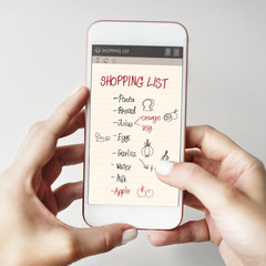 Sticker - Shopping List Notes Groceries Refrigerated Concept