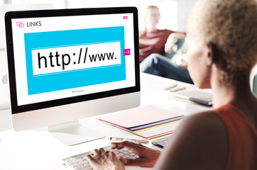 Sticker - Website Domain Internet HTTP WWW Graphic Concept