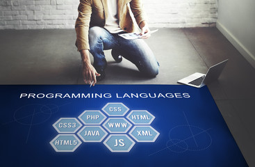 Wall Mural - Programming Language Coding Developer Software Concept