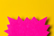 Blank promotional signs on a bright yellow background