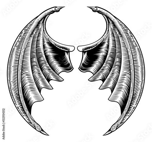 Bat or Dragon Wings Design