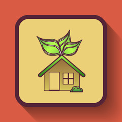 Poster - Eco house icon