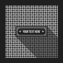 Text background with pixelated monochrome pattern. Useful for corporate presentations, advertising and web design. Neutral style