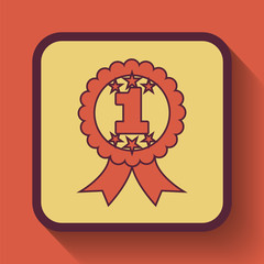 Canvas Print - First prize ribbon icon