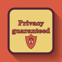 Wall Mural - Privacy guaranteed icon