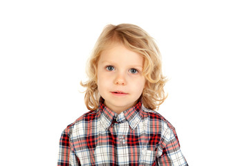 Sticker - Litlle boy with plaid shirt