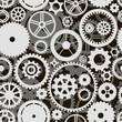 Vector background with white and gray gears