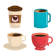 Delicious Coffee Drink Icon Vector Illustration Design