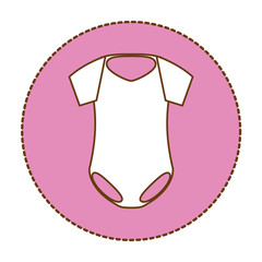 Canvas Print - baby clothes icon over white background. colorful design. vector illustration