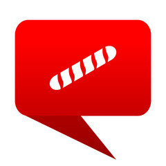 Poster - baguette bubble red icon