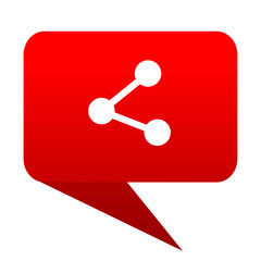 Aufkleber - share bubble red icon.