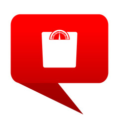 Aufkleber - weight bubble red icon