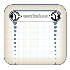 Poster - Text box for fill your text with frame for headline and the word