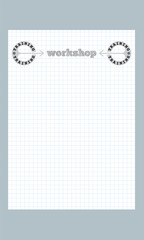 Poster - Vector lined paper and hand written words workshop