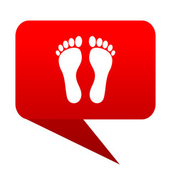 Poster - foot bubble red icon