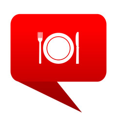 Poster - restaurant bubble red icon