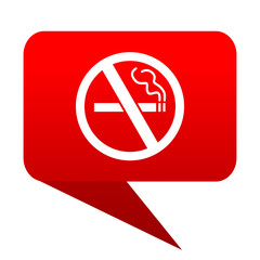Poster - no smoking bubble red icon