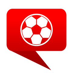 Poster - soccer bubble red icon