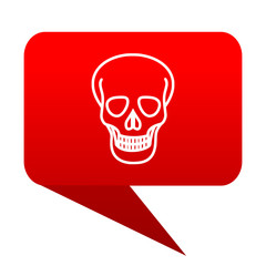 Fototapete - skull bubble red icon