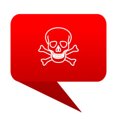 Fototapete - skull bubble red icon